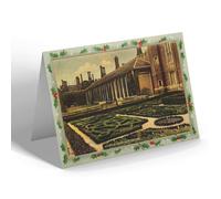 CHRISTMAS NOTELET - Vintage Middlesex - Hampton Court, Knot Gardens (b)