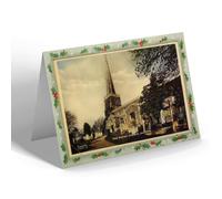 CHRISTMAS NOTELET - Vintage Middlesex - The Parish Church, Harrow (b)