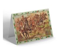 CHRISTMAS NOTELET - Vintage Military - 11th Hussars, Cherry Pickers, Surprise Attack