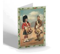 CHRISTMAS NOTELET - Vintage Military - Seaforth Highlanders, Drummers