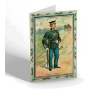 CHRISTMAS NOTELET - Vintage Military - Sergeant Of Cavalry, US Army