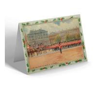 CHRISTMAS NOTELET - Vintage Military - The King Taking The Salute Of The Guards