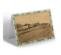 CHRISTMAS NOTELET - Vintage Norfolk - Bungalows looking North West, Snettisham