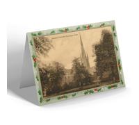 CHRISTMAS NOTELET - Vintage Norfolk - Norwich Cathedral from Upper Close