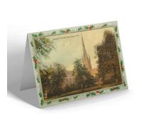 CHRISTMAS NOTELET - Vintage Norfolk - Norwich Cathedral from Upper Close (b)