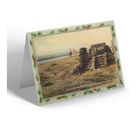 CHRISTMAS NOTELET - Vintage Norfolk Ruin Of Queen Alexandra's Bungalow, Snettisham b