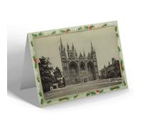 CHRISTMAS NOTELET - Vintage Northamptonshire - Peterborough Cathedral West Front