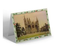 CHRISTMAS NOTELET - Vintage Northamptonshire - Peterborough Cathedral West Front (b)