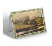 CHRISTMAS NOTELET - Vintage Northumberland - Alnwick Castle (ac)