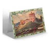 CHRISTMAS NOTELET - Vintage Northumberland - Scottish Borders. Norham Castle, Evening
