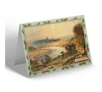 CHRISTMAS NOTELET - Vintage Northumberland - Scottish Borders Norham Castle from East