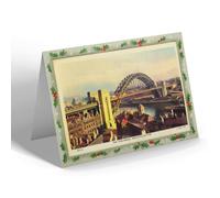 CHRISTMAS NOTELET - Vintage Northumberland - The Tyne Bridge, Newcastle-on-Tyne (b)