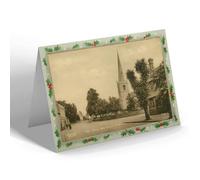 CHRISTMAS NOTELET - Vintage Nottinghamshire - Main Street and Church, Balderton