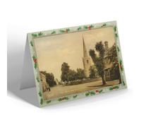 CHRISTMAS NOTELET - Vintage Nottinghamshire - Main Street and Church, Balderton (b)
