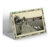 CHRISTMAS NOTELET - Vintage Nottinghamshire - Victoria Embankment and Trent Bridge
