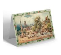 CHRISTMAS NOTELET - Vintage Oxfordshire - Banbury, the Cross & St. Mary's Church