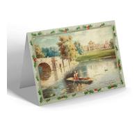 CHRISTMAS NOTELET - Vintage Oxfordshire - Blenheim Palace from the Bridge