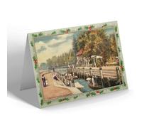 CHRISTMAS NOTELET - Vintage Oxfordshire - Henley-on-Thames. Marsh Lock