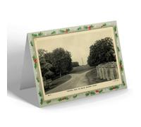 CHRISTMAS NOTELET - Vintage Oxfordshire - Memorial from the Bridge, Blenheim Palace