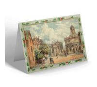 CHRISTMAS NOTELET - Vintage Oxfordshire - Oxford. Broad Street, Sheldonian Theatre
