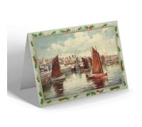 CHRISTMAS NOTELET - Vintage Scotland - Arbroath Harbour