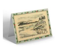 CHRISTMAS NOTELET - Vintage Scotland - Cuillins at Sunrise, Kyle of Lochalsh, Skye