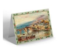 CHRISTMAS NOTELET - Vintage Scotland - Fort Augustus. Old Bridge & Cottages