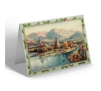 CHRISTMAS NOTELET - Vintage Scotland - Fort Augustus. The Monastery
