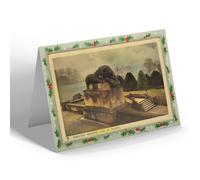 CHRISTMAS NOTELET - Vintage Scotland - Hamilton. Sleeping Lion at Palace (b)