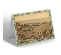 CHRISTMAS NOTELET - Vintage Scotland - Harbour from the Lighthouse, Boddam