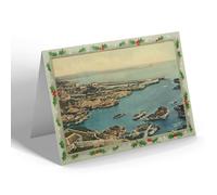 CHRISTMAS NOTELET - Vintage Scotland - Harbour from the Lighthouse, Boddam (b)