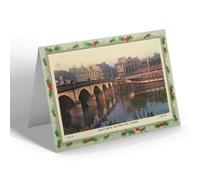 CHRISTMAS NOTELET - Vintage Scotland - Jamaica Bridge and River Clyde, Glasgow (b)