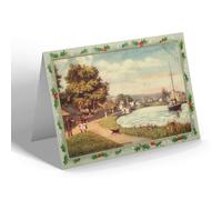 CHRISTMAS NOTELET - Vintage Scotland - On the Crinan Canal at Ardrishaig