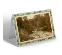 CHRISTMAS NOTELET - Vintage Scotland - On the Gynack Bridge from Side, Kingussie
