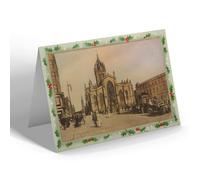CHRISTMAS NOTELET - Vintage Scotland - St. Giles Cathedral, Edinburgh (bc)