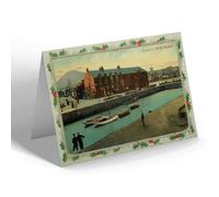 CHRISTMAS NOTELET - Vintage Scotland - The Harbour, North Berwick (c)