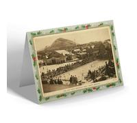 CHRISTMAS NOTELET - Vintage Scotland - The Law from Swimming Pool, North Berwick