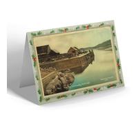 CHRISTMAS NOTELET - Vintage Scotland - The Pier, Lochmaddy, North Uist (b)