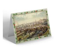 CHRISTMAS NOTELET - Vintage Scotland - View from the Castle, Edinburgh (a)