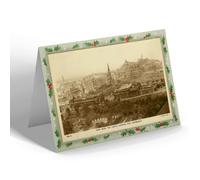 CHRISTMAS NOTELET - Vintage Scotland - View from the Castle looking East, Edinburgh