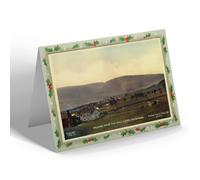 CHRISTMAS NOTELET - Vintage Scotland - Village from the Golf Links, Crawford (b)