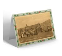 CHRISTMAS NOTELET - Vintage Scotland - War Memorial and Old Parish Church, Langholm