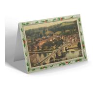 CHRISTMAS NOTELET - Vintage Shropshire - General View Of Bridge, Bridgnorth (b)