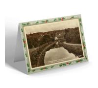 CHRISTMAS NOTELET - Vintage Shropshire - The Basin from Malt House Bridge, Pant