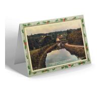CHRISTMAS NOTELET - Vintage Shropshire - The Basin from Malt House Bridge, Pant (b)
