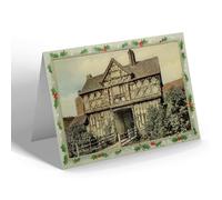 CHRISTMAS NOTELET - Vintage Shropshire - The Gate House, Stokesay (b)