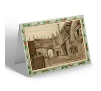 CHRISTMAS NOTELET - Vintage Somerset - Chain Gate from East,Vicars Hall Right, Wells
