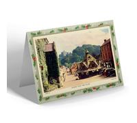 CHRISTMAS NOTELET - Vintage Somerset - Dunster Castle and Village (b)