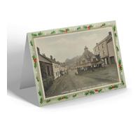 CHRISTMAS NOTELET - Vintage Somerset Dunster Castle High Street & Old Yarn Market b