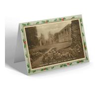 CHRISTMAS NOTELET - Vintage Somerset - Glastonbury Abbey Ruins, Nave Looking East